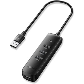 USB ჰაბი UGREEN CM416 (10915) 4-Port USB3.0 Splitter, 0.25m, Black